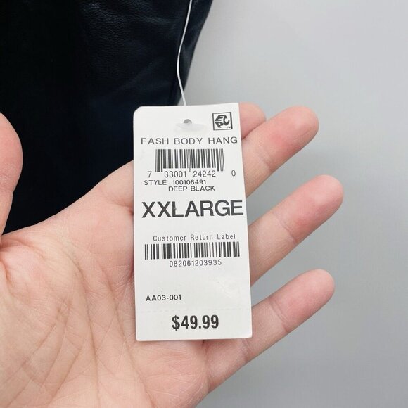 INC International Concepts Womens XXL Faux Leather Bodysuit in Black $50 118 - Picture 10 of 10